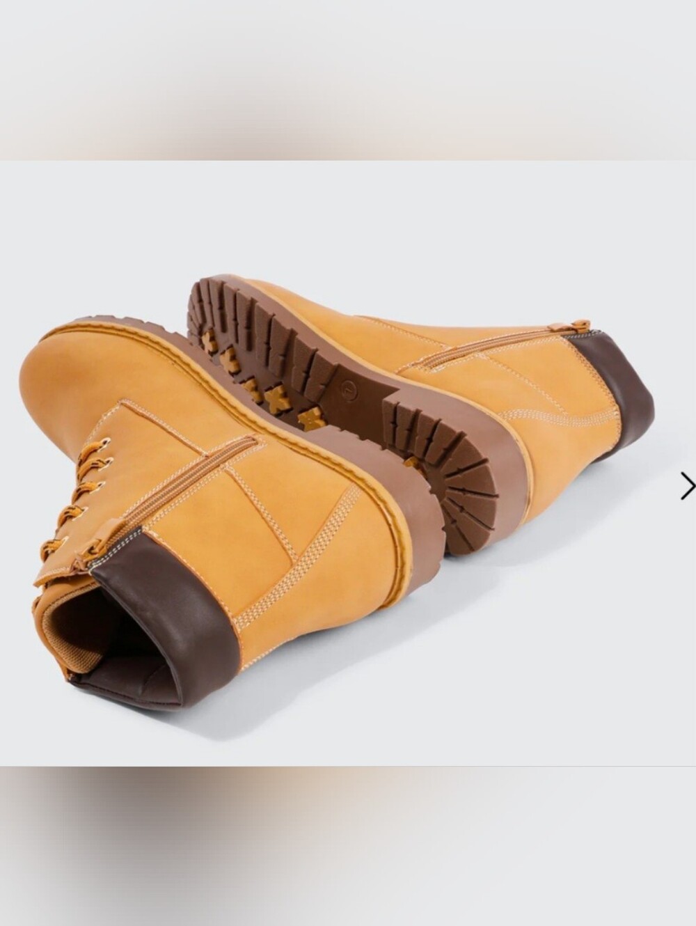 Ardene Tan Lace-Up Ankle Booties